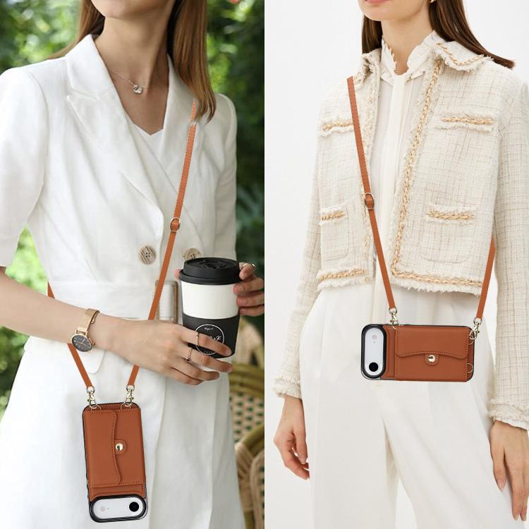 For iPhone  Air RFID Card Slot Phone Case with Long Lanyard