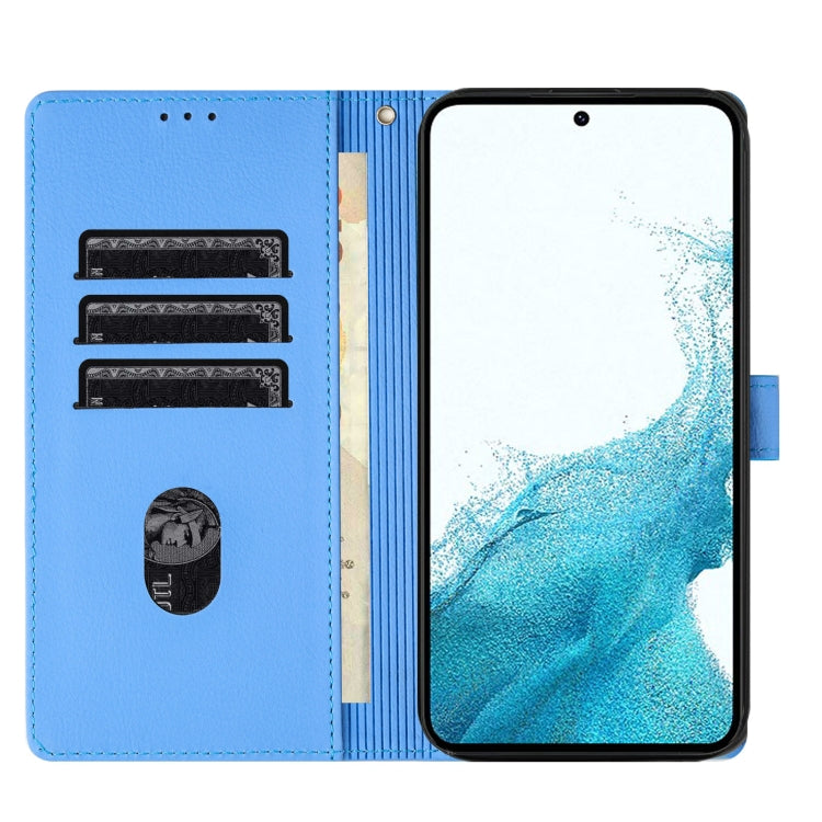 For Samsung Galaxy S22+ 5G Cartoon Elephant Embossed Leather Phone Case