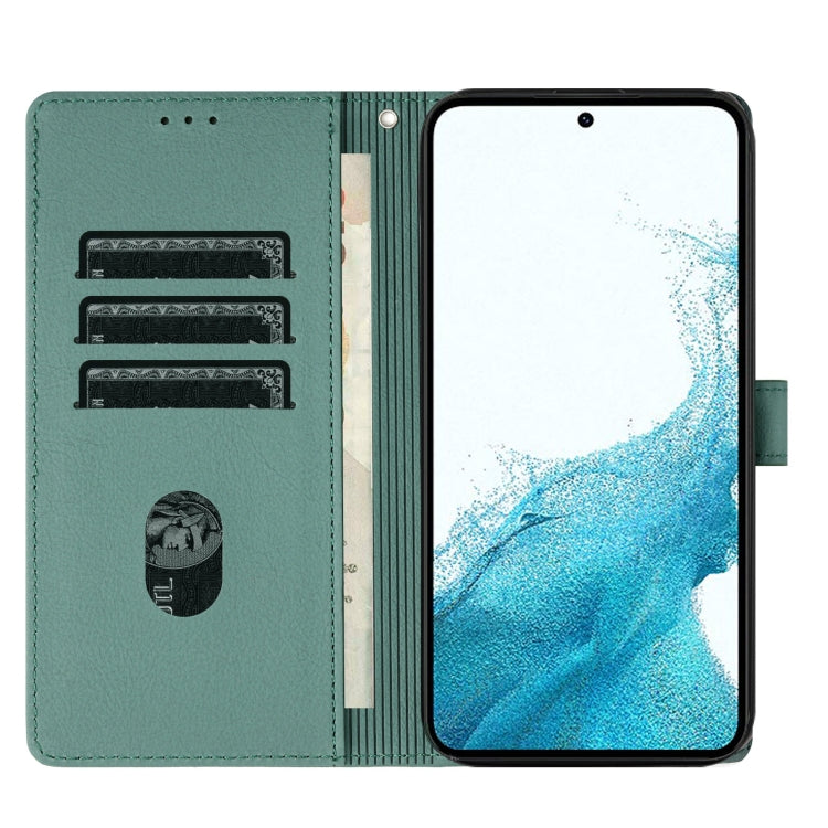 For Samsung Galaxy S22+ 5G Cartoon Elephant Embossed Leather Phone Case