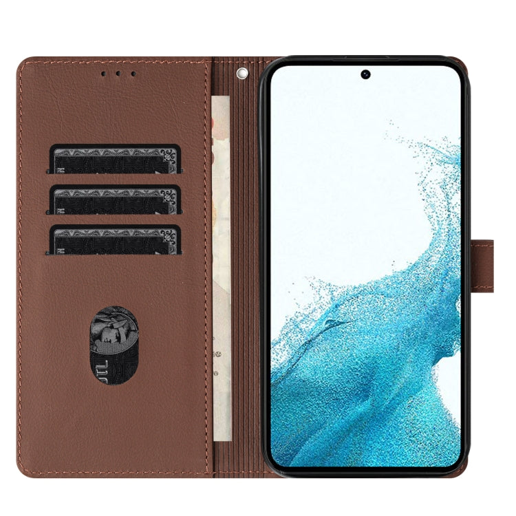 For Samsung Galaxy S22+ 5G Cartoon Elephant Embossed Leather Phone Case
