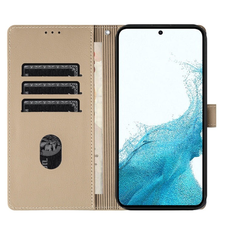 For Samsung Galaxy S22+ 5G Cartoon Elephant Embossed Leather Phone Case