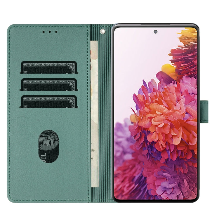 For Samsung Galaxy S20 FE Cartoon Elephant Embossed Leather Phone Case