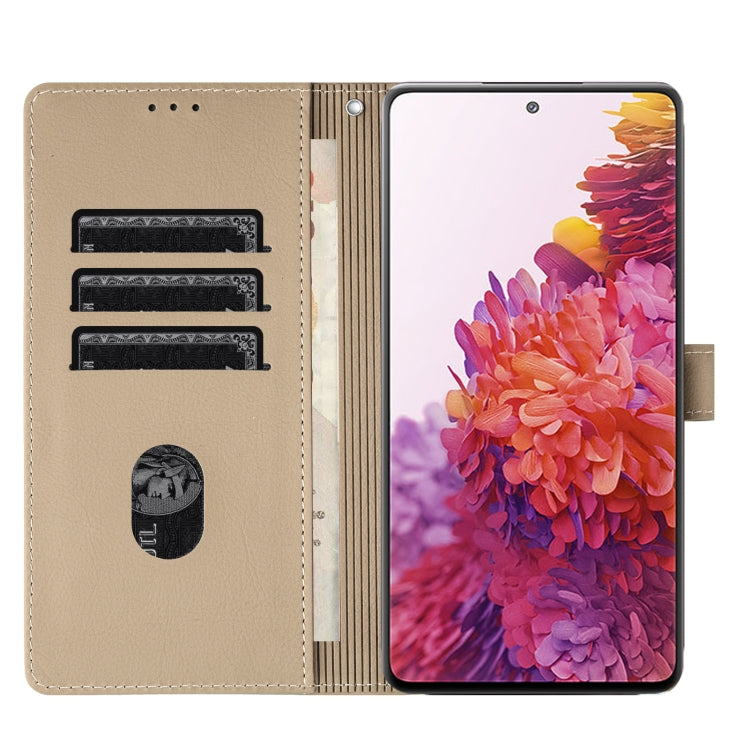 For Samsung Galaxy S20 FE Cartoon Elephant Embossed Leather Phone Case