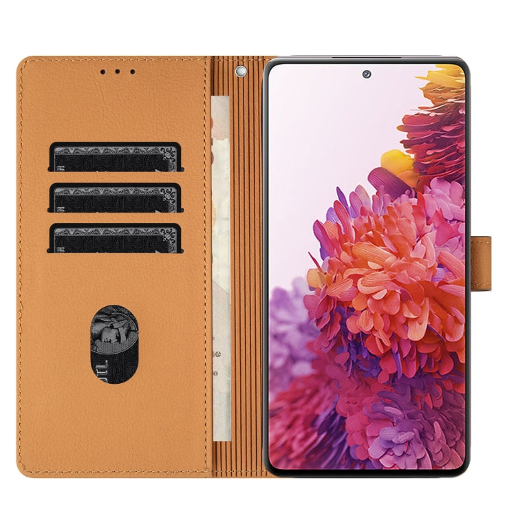 For Samsung Galaxy S20 FE Cartoon Elephant Embossed Leather Phone Case
