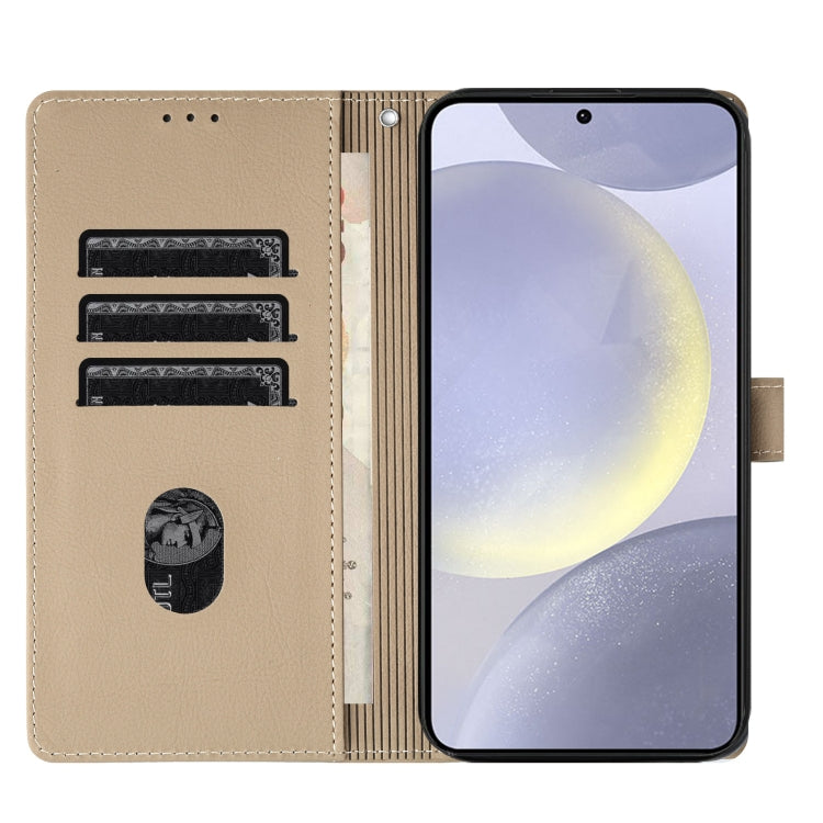 For Samsung Galaxy S25+ 5G Cartoon Elephant Embossed Leather Phone Case
