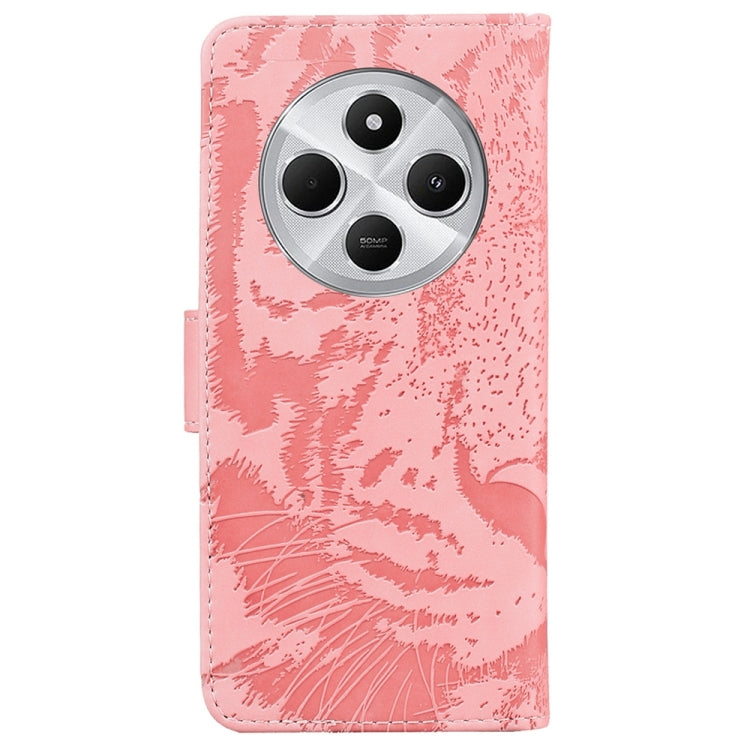 For Redmi 14C 4G Tiger Embossing Pattern Leather Phone Case