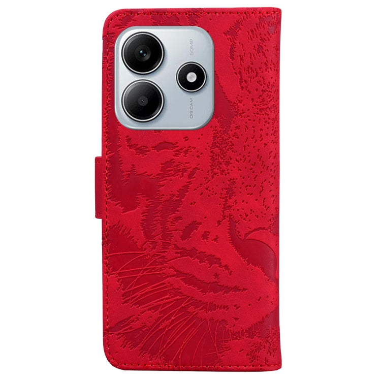 For Redmi Note 14 5G Tiger Embossing Pattern Leather Phone Case