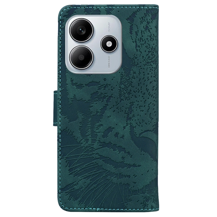 For Redmi Note 14 5G Tiger Embossing Pattern Leather Phone Case