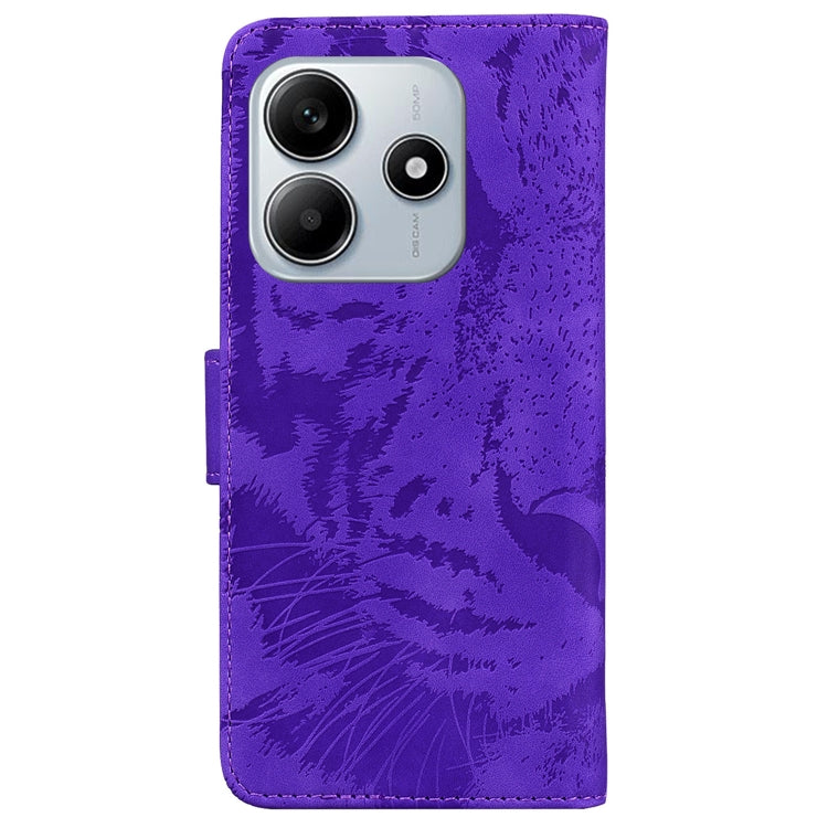 For Redmi Note 14 5G Tiger Embossing Pattern Leather Phone Case