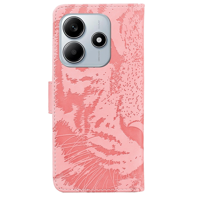 For Redmi Note 14 5G Tiger Embossing Pattern Leather Phone Case