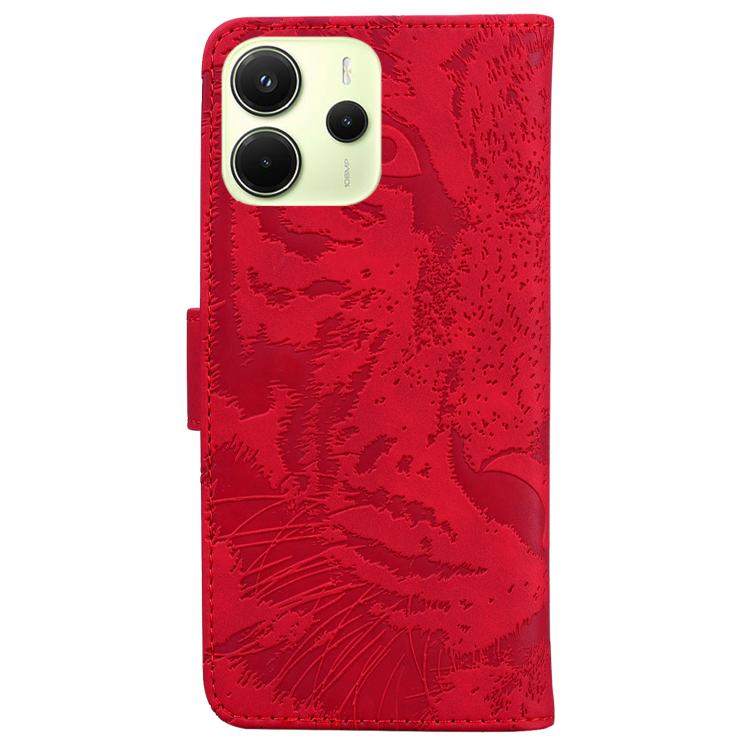 For Redmi Note 14 4G 164.84mm Tiger Embossing Pattern Leather Phone Case