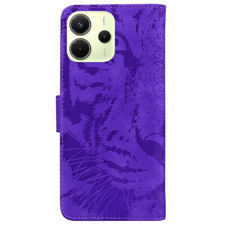 For Redmi Note 14 4G 164.84mm Tiger Embossing Pattern Leather Phone Case