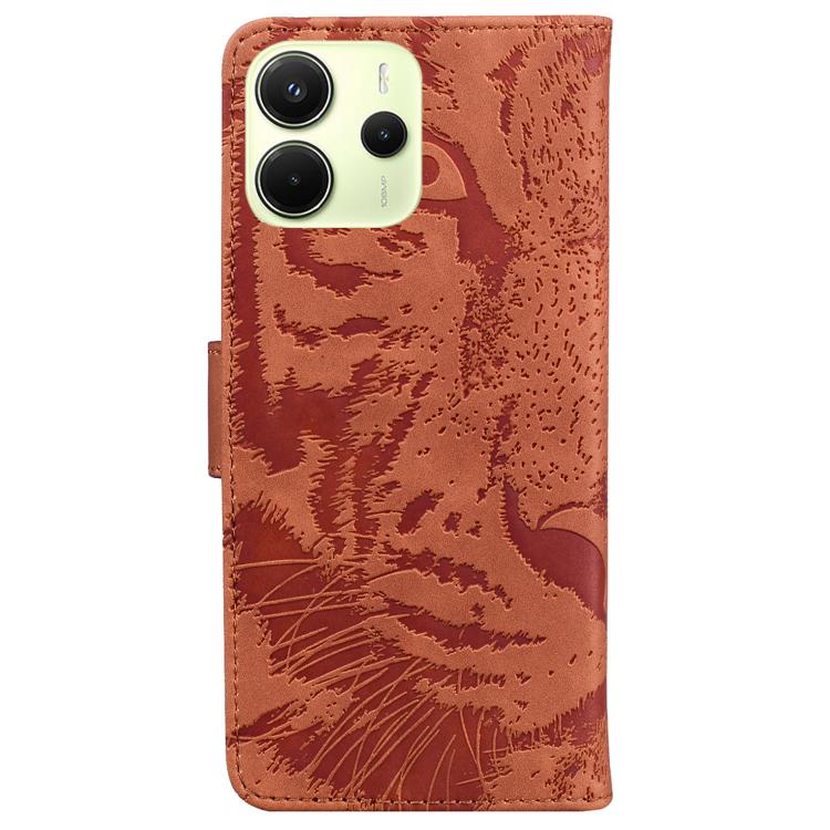 For Redmi Note 14 4G 164.84mm Tiger Embossing Pattern Leather Phone Case