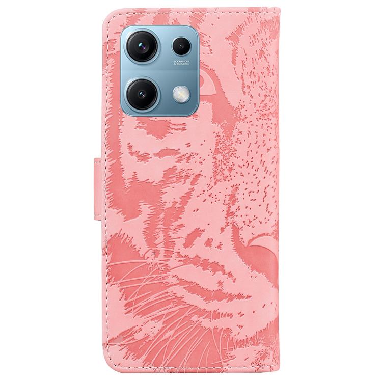 For Redmi Note 14S 4G Tiger Embossing Pattern Leather Phone Case