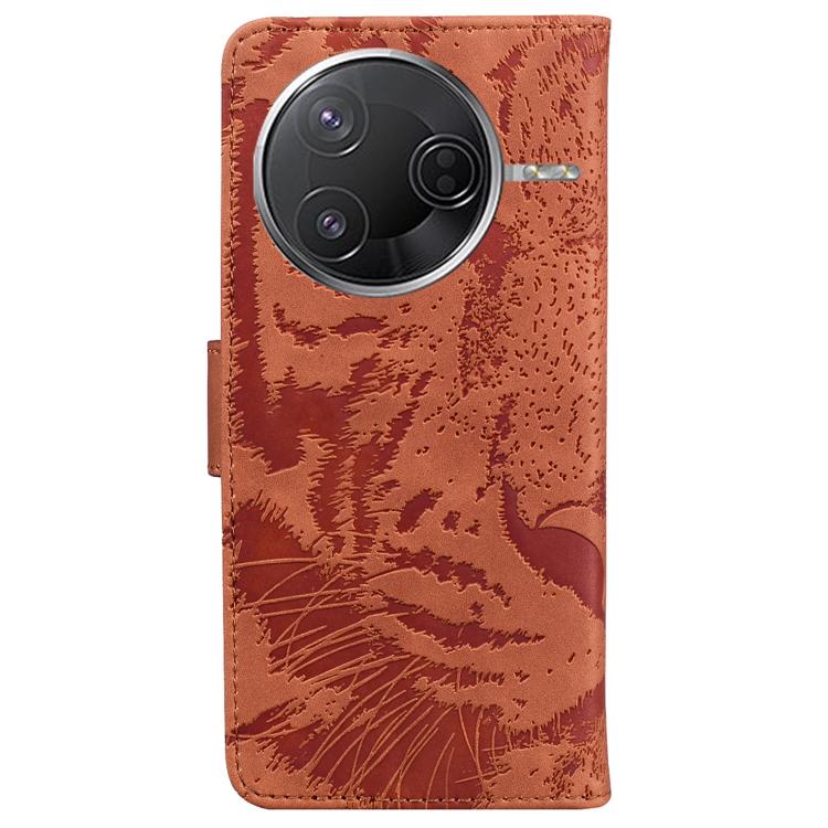 For Redmi K80 / K80 Pro / Xiaomi Poco F7 Pro Tiger Embossing Pattern Leather Phone Case