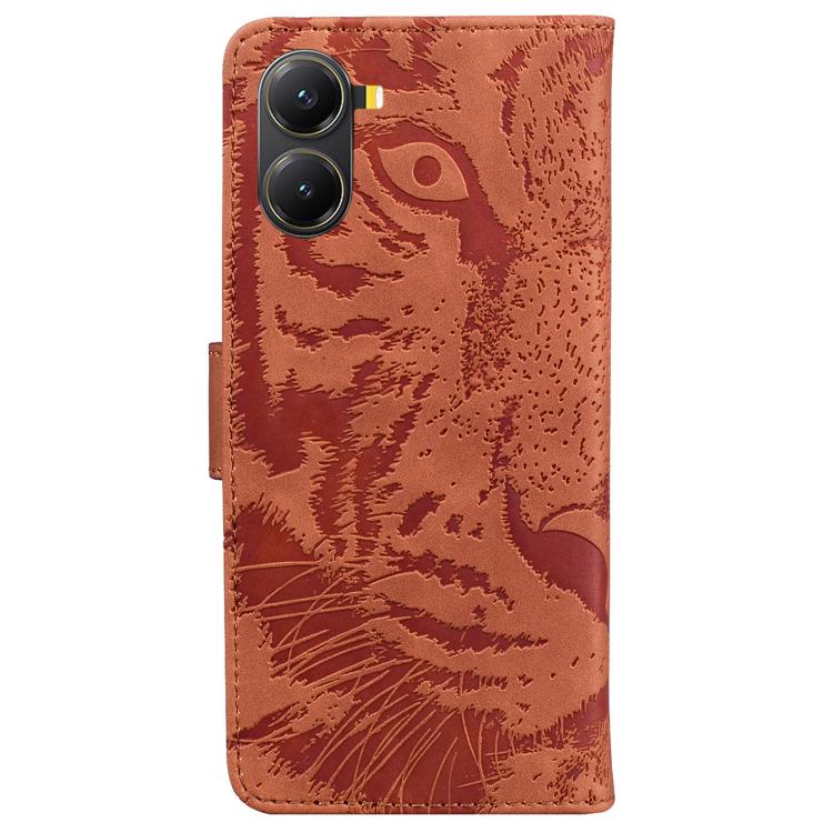 For Redmi Turbo 4 / Xiaomi Poco X7 Pro Tiger Embossing Pattern Leather Phone Case