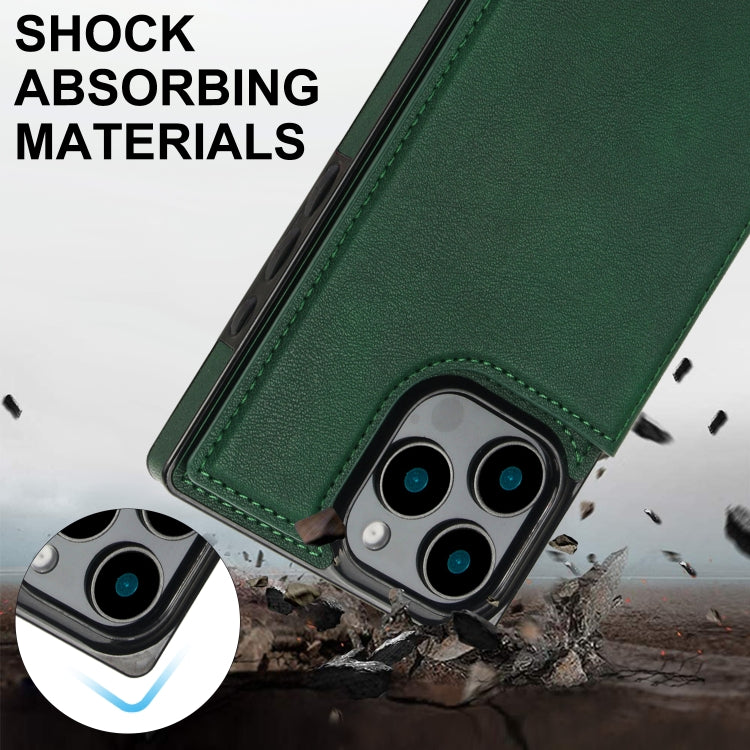 For iPhone 16 Pro Max Cross-body Square Dual-Buckle Card Flip Wallet Phone Case