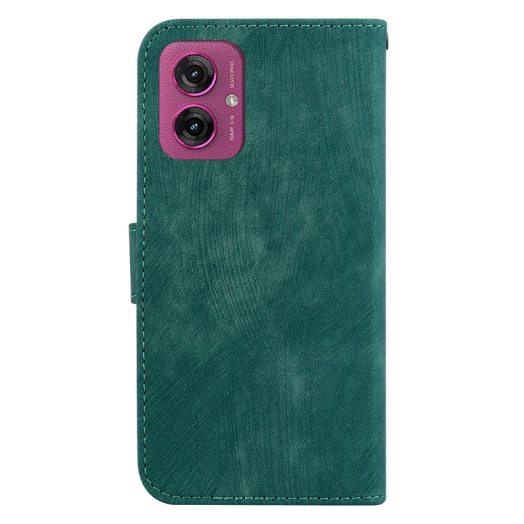 For Motorola Moto G55 Little Tiger Embossed Leather Phone Case