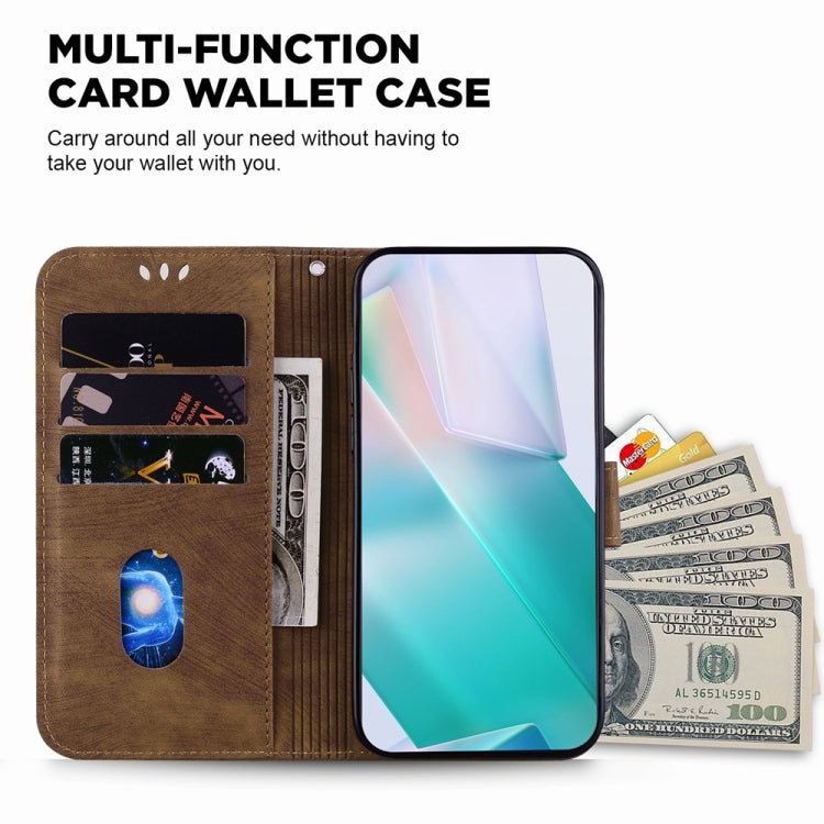 For Motorola Moto G55 Little Tiger Embossed Leather Phone Case