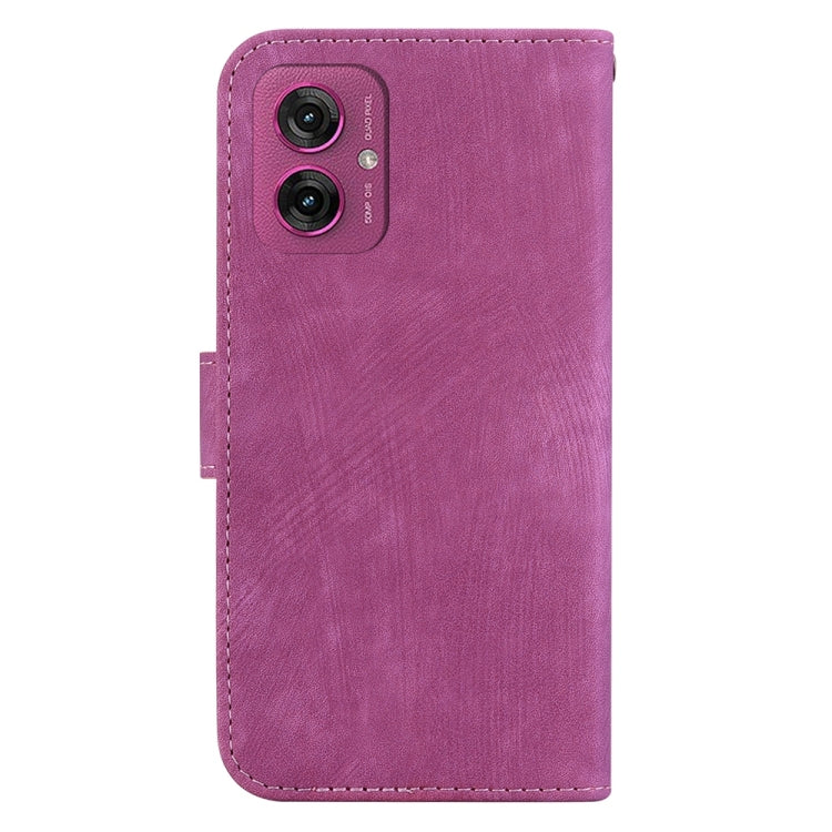 For Motorola Moto G55 Little Tiger Embossed Leather Phone Case