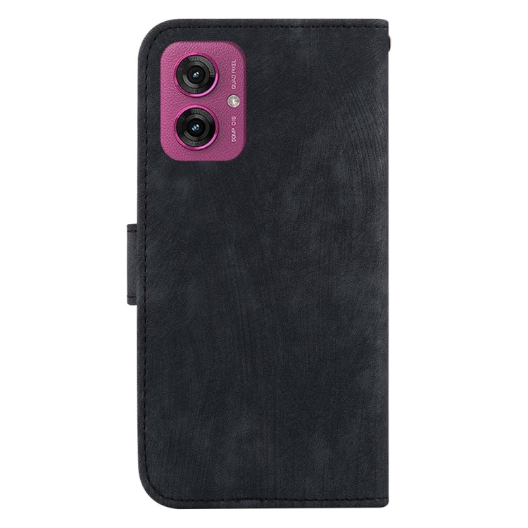For Motorola Moto G55 Little Tiger Embossed Leather Phone Case