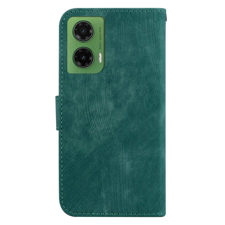 For Motorola Moto G35 Little Tiger Embossed Leather Phone Case