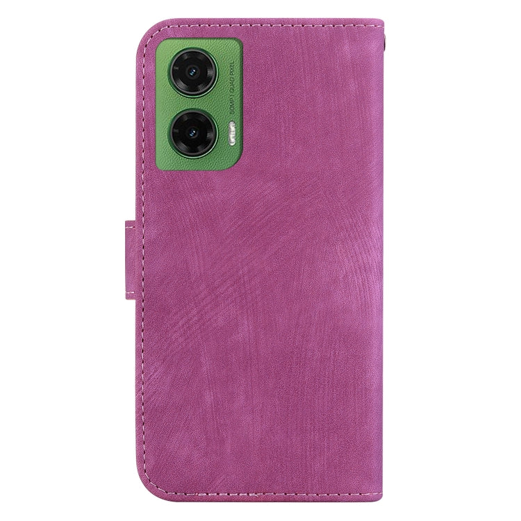 For Motorola Moto G35 Little Tiger Embossed Leather Phone Case