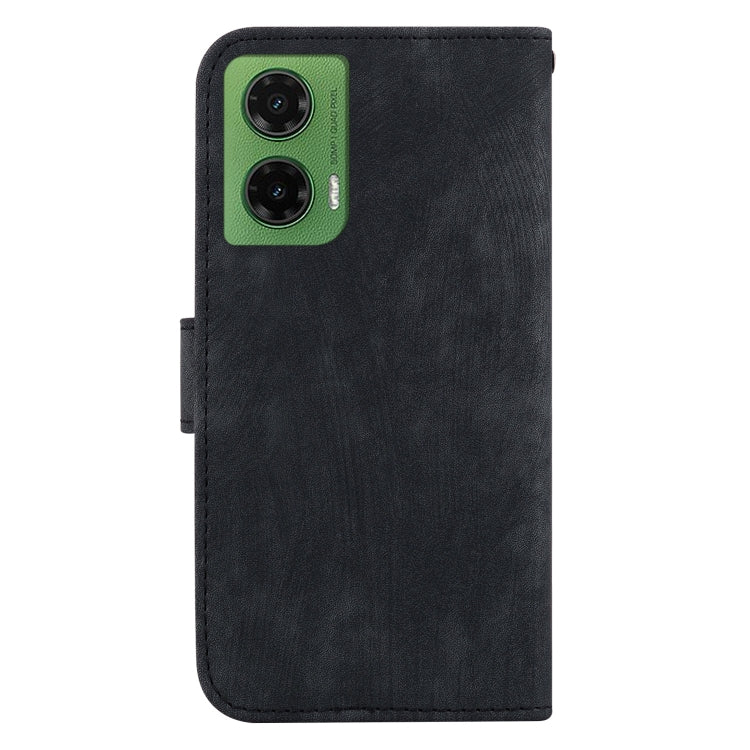 For Motorola Moto G35 Little Tiger Embossed Leather Phone Case