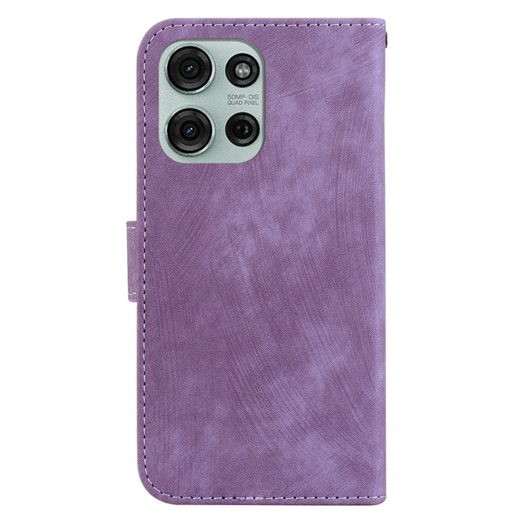 For Motorola Moto G75 5G Little Tiger Embossed Leather Phone Case