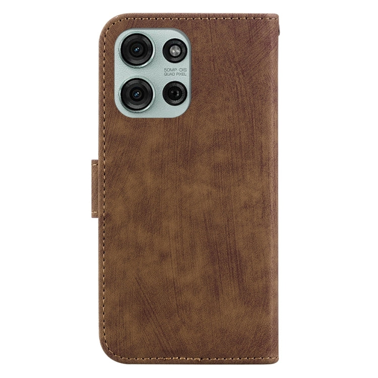 For Motorola Moto G75 5G Little Tiger Embossed Leather Phone Case