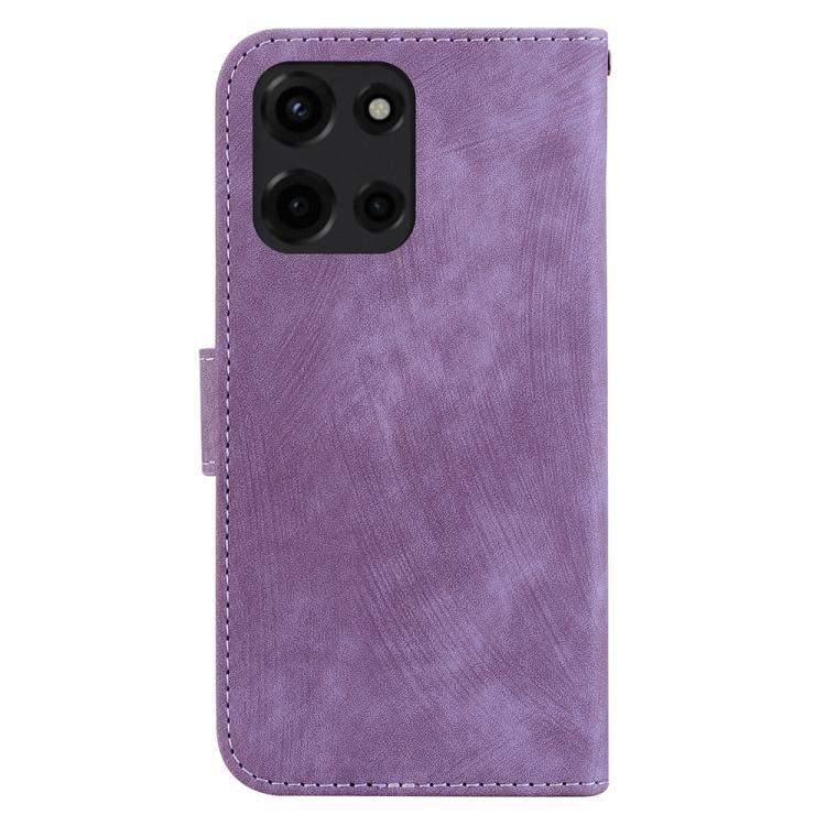 For Motorola Moto G 5G 2025 Little Tiger Embossed Leather Phone Case