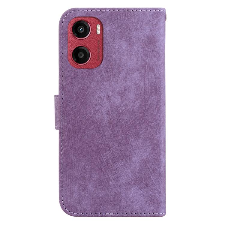 For Motorola Moto G05 / E15 Little Tiger Embossed Leather Phone Case