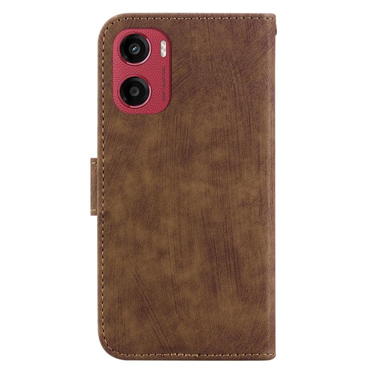 For Motorola Moto G05 / E15 Little Tiger Embossed Leather Phone Case