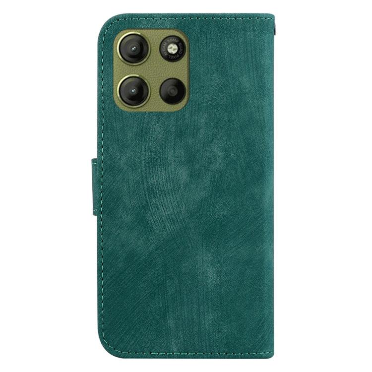 For Motorola Moto G15 Little Tiger Embossed Leather Phone Case