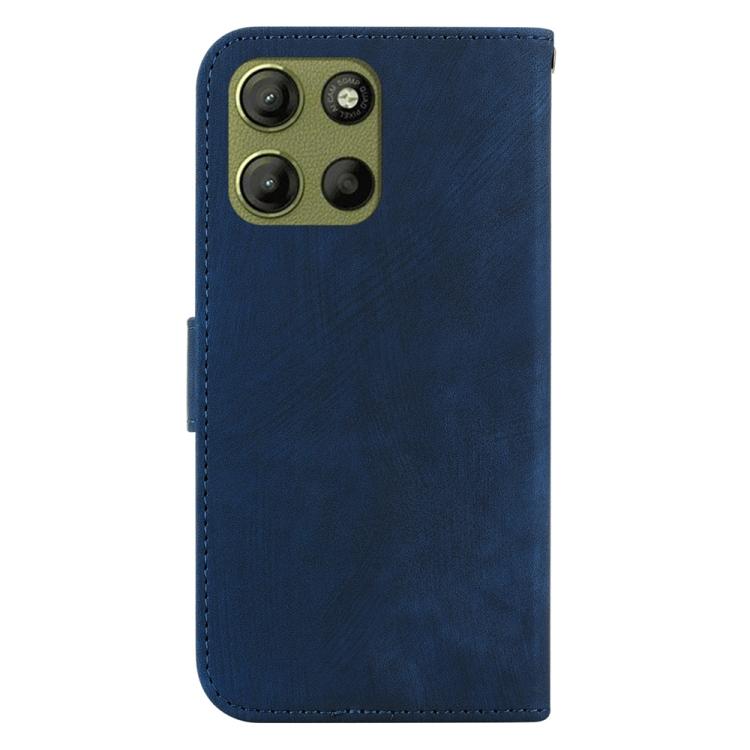 For Motorola Moto G15 Little Tiger Embossed Leather Phone Case
