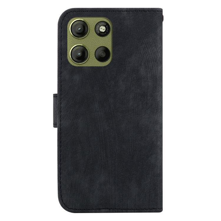 For Motorola Moto G15 Little Tiger Embossed Leather Phone Case