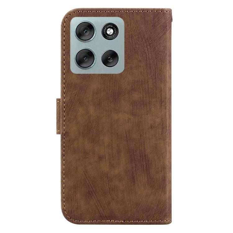 For Motorola Moto G56 5G / G66j 5G / G66y 5G Little Tiger Embossed Leather Phone Case