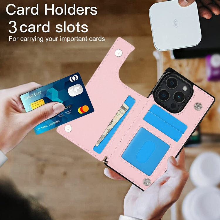 For iPhone 16 Pro Cross-body Zipper Square Phone Case