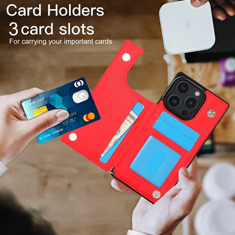 For iPhone 16 Pro Cross-body Zipper Square Phone Case