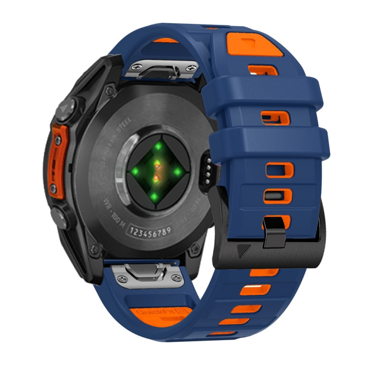For Garmin 26mm Official Two Color Quick Release Silicone Watch Band