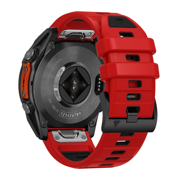 For Garmin 26mm Official Two Color Quick Release Silicone Watch Band