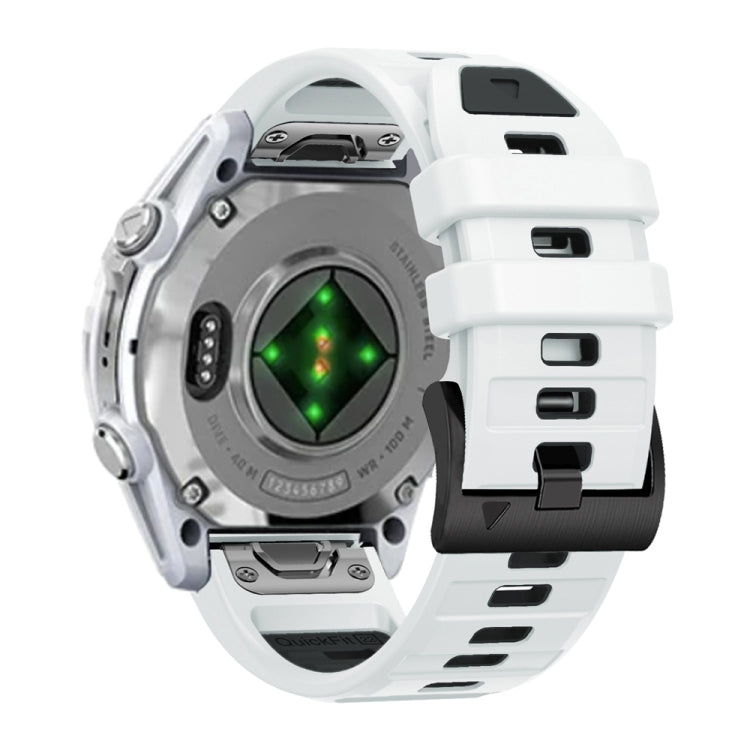 For Garmin 22mm Official Two Color Quick Release Silicone Watch Band