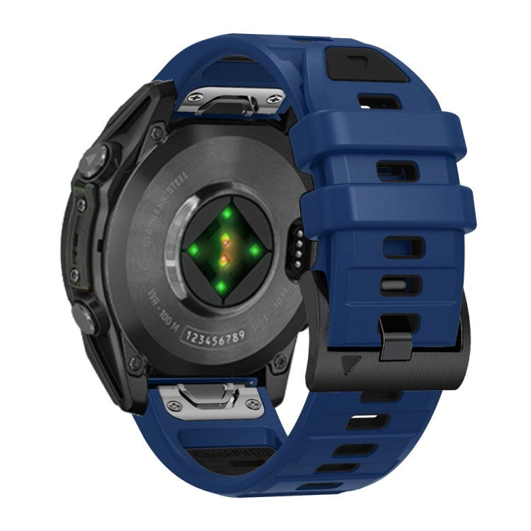 For Garmin 22mm Official Two Color Quick Release Silicone Watch Band