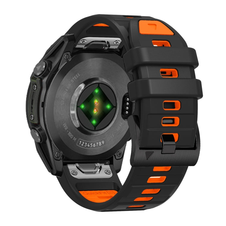 For Garmin 22mm Official Two Color Quick Release Silicone Watch Band