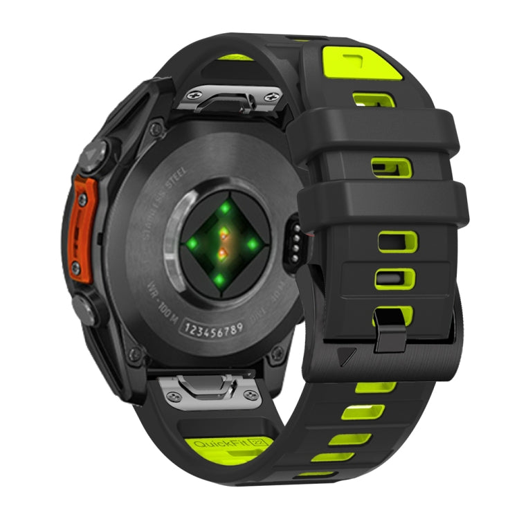 For Garmin 22mm Official Two Color Quick Release Silicone Watch Band