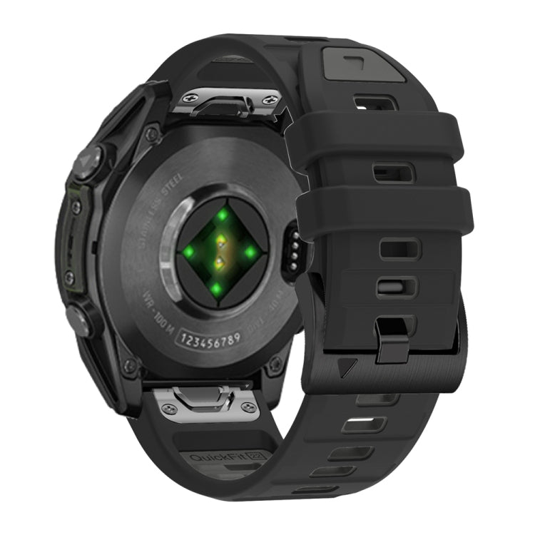 For Garmin 22mm Official Two Color Quick Release Silicone Watch Band