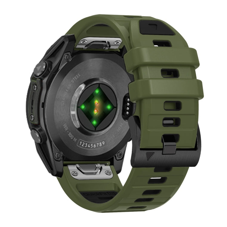 For Garmin 22mm Official Two Color Quick Release Silicone Watch Band