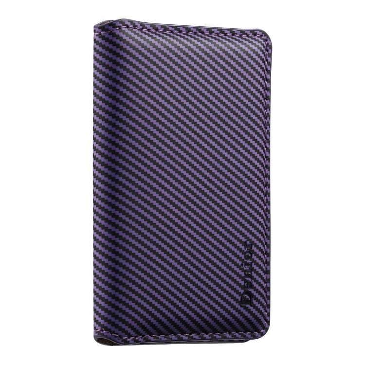 Denior V13 Magsafe Wallet Carbon Fiber Texture Leather Magnetic Card Holder Bag