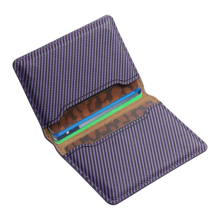Denior V13 Magsafe Wallet Carbon Fiber Texture Leather Magnetic Card Holder Bag