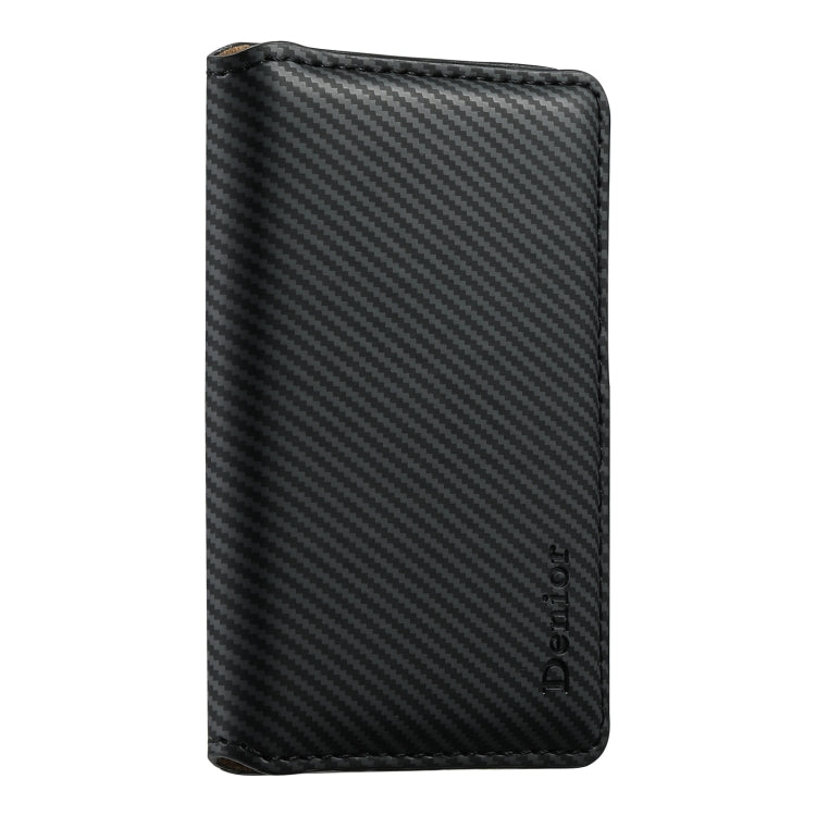Denior V13 Magsafe Wallet Carbon Fiber Texture Leather Magnetic Card Holder Bag